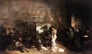 Gustave Courbet The Painter's Studio A Real Allegory (mk09) oil painting on canvas